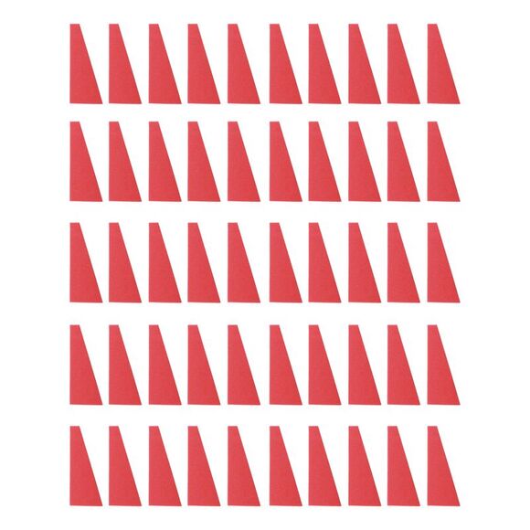Trapezoid Face Makeup Sponge Red 50 Pcs - Picture 1 of 4